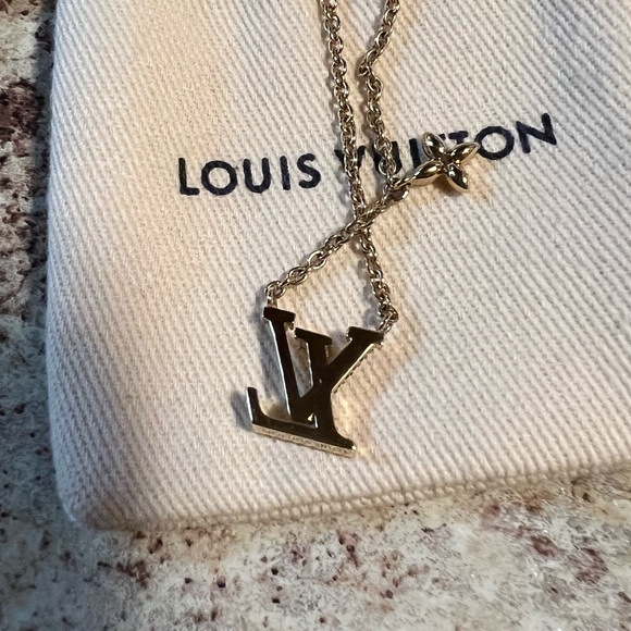 LOUIS VUITTON Metal Crystal LV Iconic Necklace - Picture 10 of 11